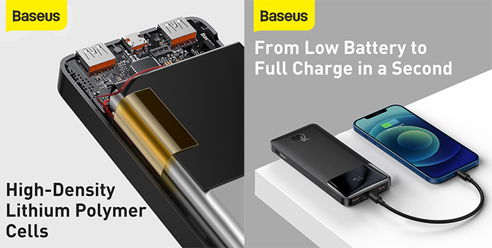 Baseus Powerbank 20W fast Charger 3.0 type C 10000